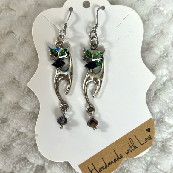 Handmade cat earrings - Picture 4 of 4